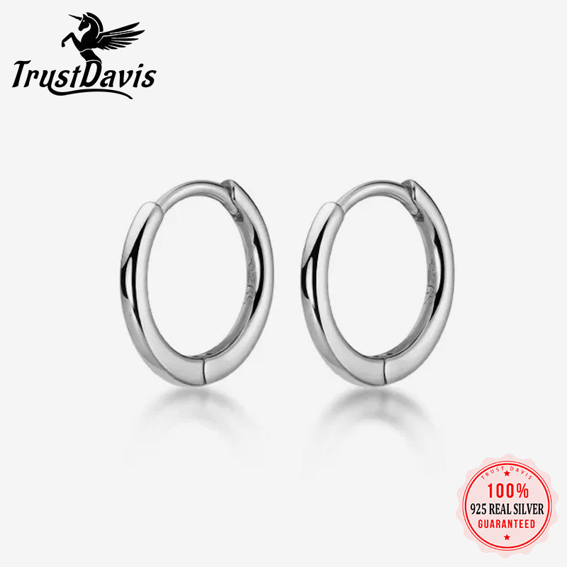 1Pcs Man/Women's 925 Sterling Silver Hoop Earrings DB1357
