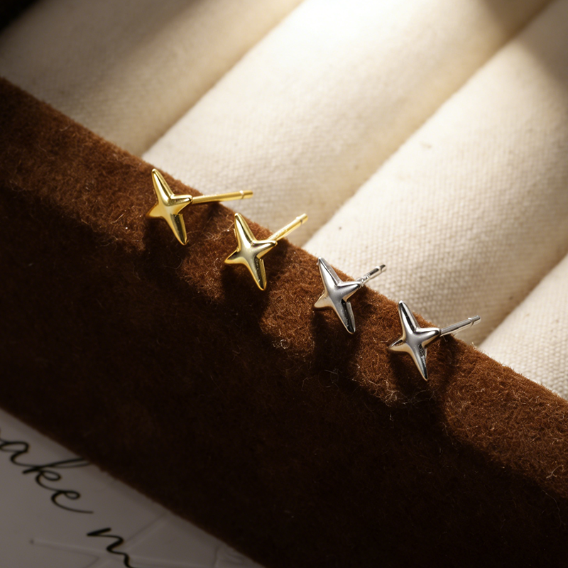 Sweet Star CZ Stone Charm Stud Earrings DA2487