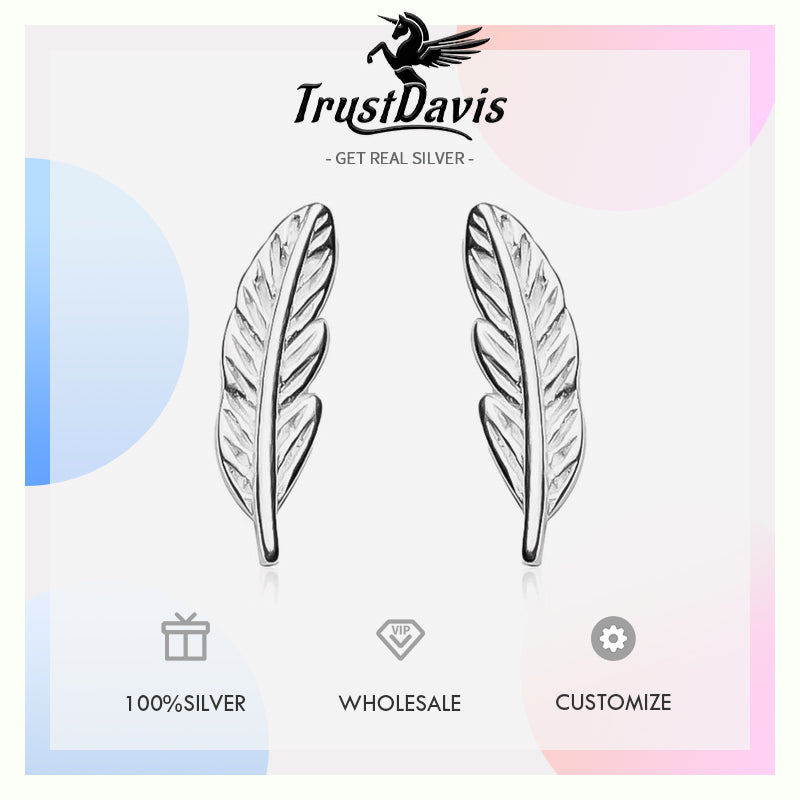 Earring Fashion Sweet Feather Charm Stud Earrings DS90