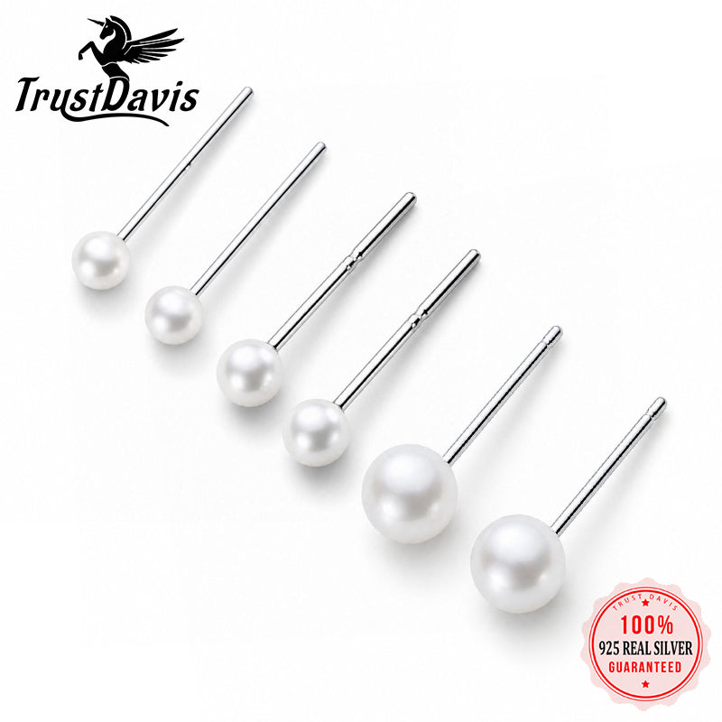 Fashion Simple MIni Pearl Charm Stud Earrings DA1511