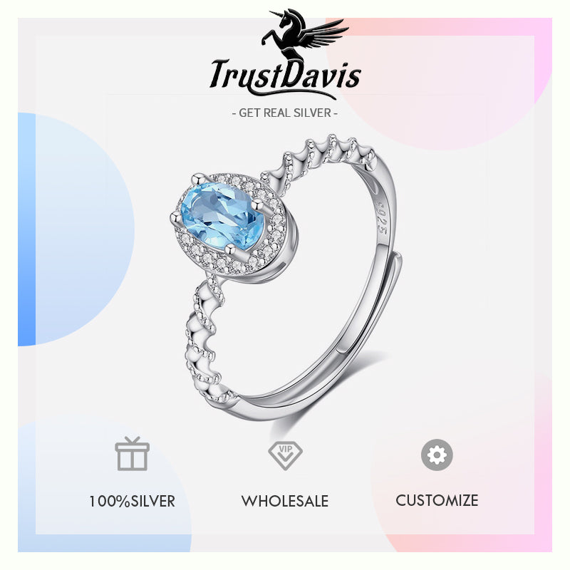Fashion Sweet Natural Crystal Stone Adjustable Ring DS4422