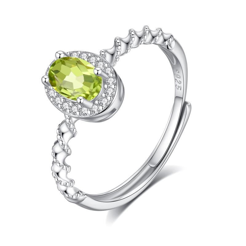 Fashion Sweet Natural Crystal Stone Adjustable Ring DS4422