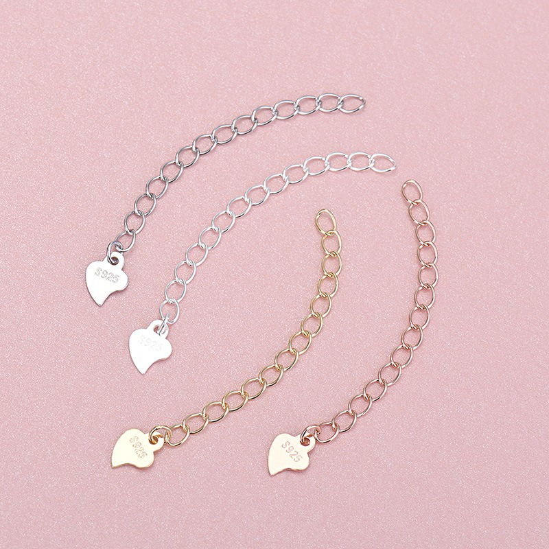 Trusta Authentic S925 Sterling Silver Simple Necklace Extender Chain 925 Silver Jewelry DS4787