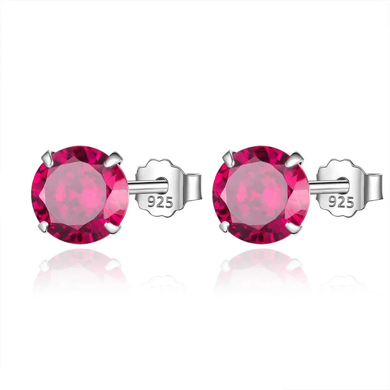 Sweet Round Zircon Colorful Earrings DS4084