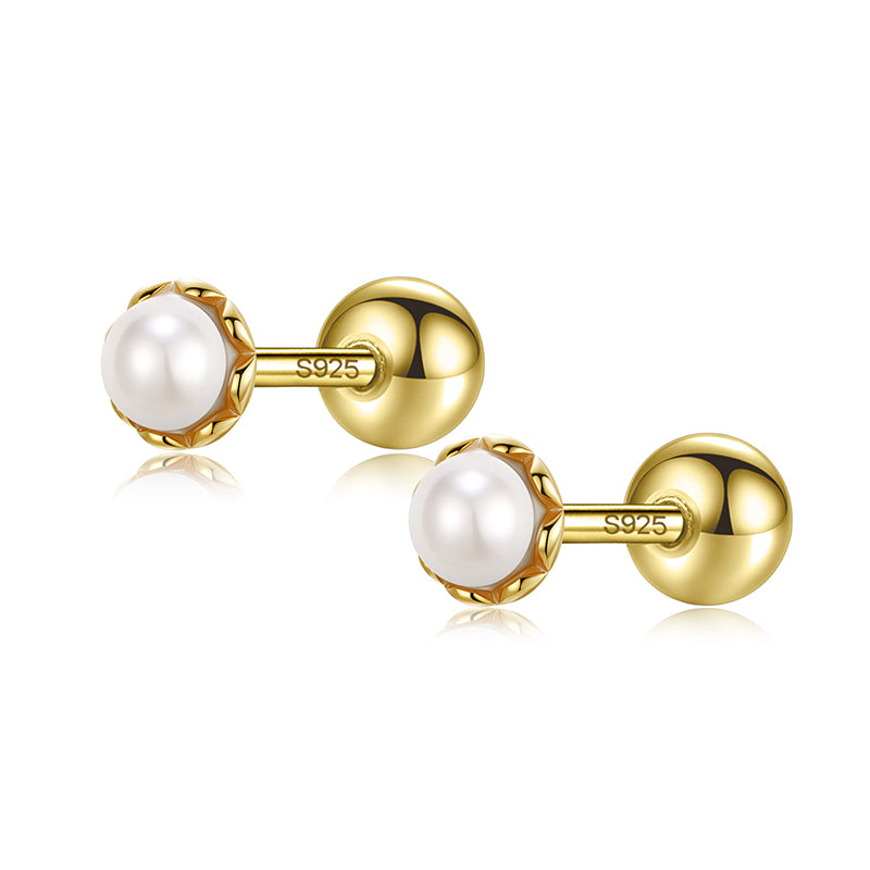 Freshwater Pearl Screw Stud Earring DA282