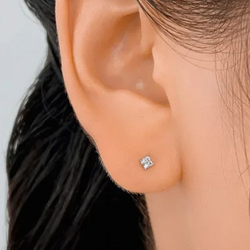 Fashion Square CZ Beads Screw Earring DB1423