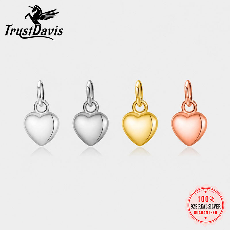 Heart Charm Pendant Handmade DIY Accessories Jewelry DZ75