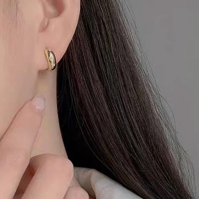 CZ Stars Hoop Earrings DS4160