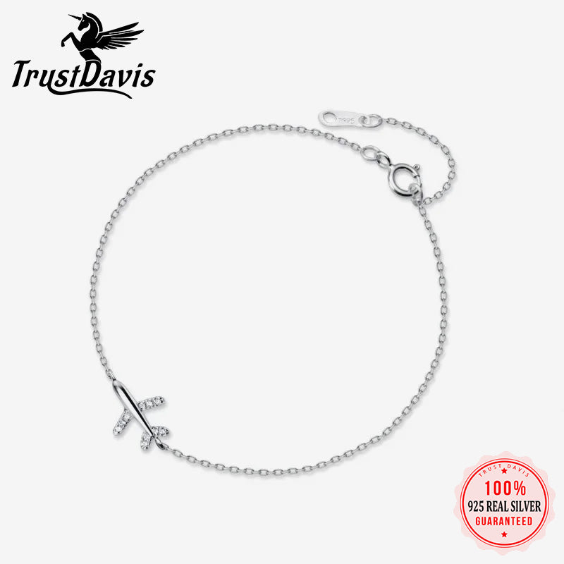Fashion Women Jewelry Plane With CZ Bracelet DS1012