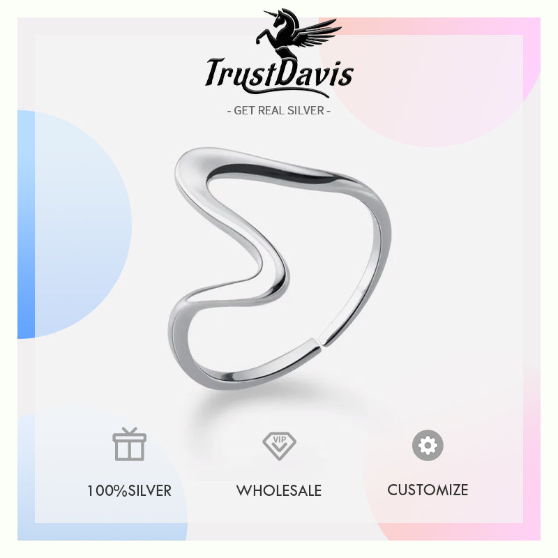 Fashion Snake S Wave Cocktail Opening Ring DA343