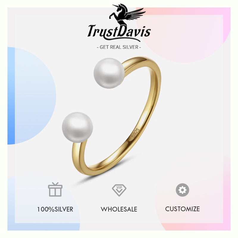 Sweet Freshwater Pearl Opening Ring DA28