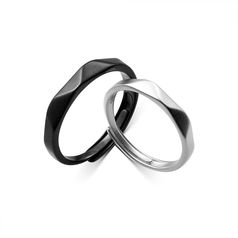 Simple Couple Rings Frosted Open Rings for Men and Women Jewelry Gift DS4321