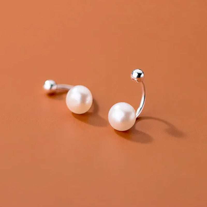 Fashion Freshwater Pearl Screw Stud Earrings DB427