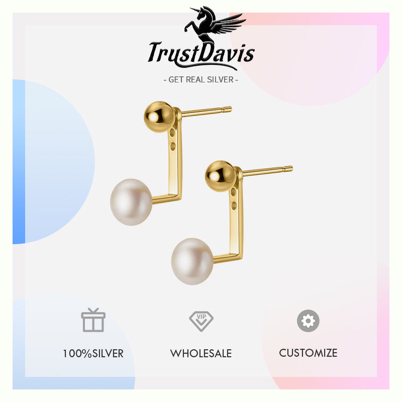 Earring Luxury Freshwater Pearl Stud Earrings DF160