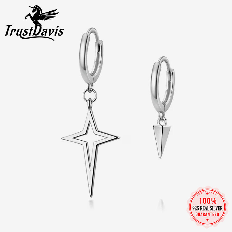 Fashion Asymmetric Cross Cone Hoop Earrings DA3139