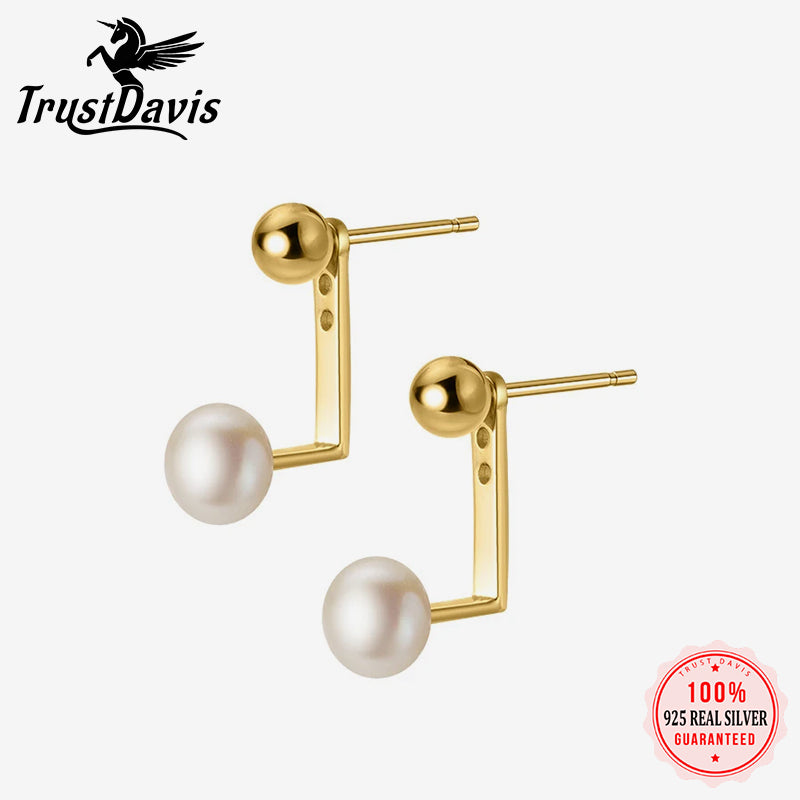 Earring Luxury Freshwater Pearl Stud Earrings DF160