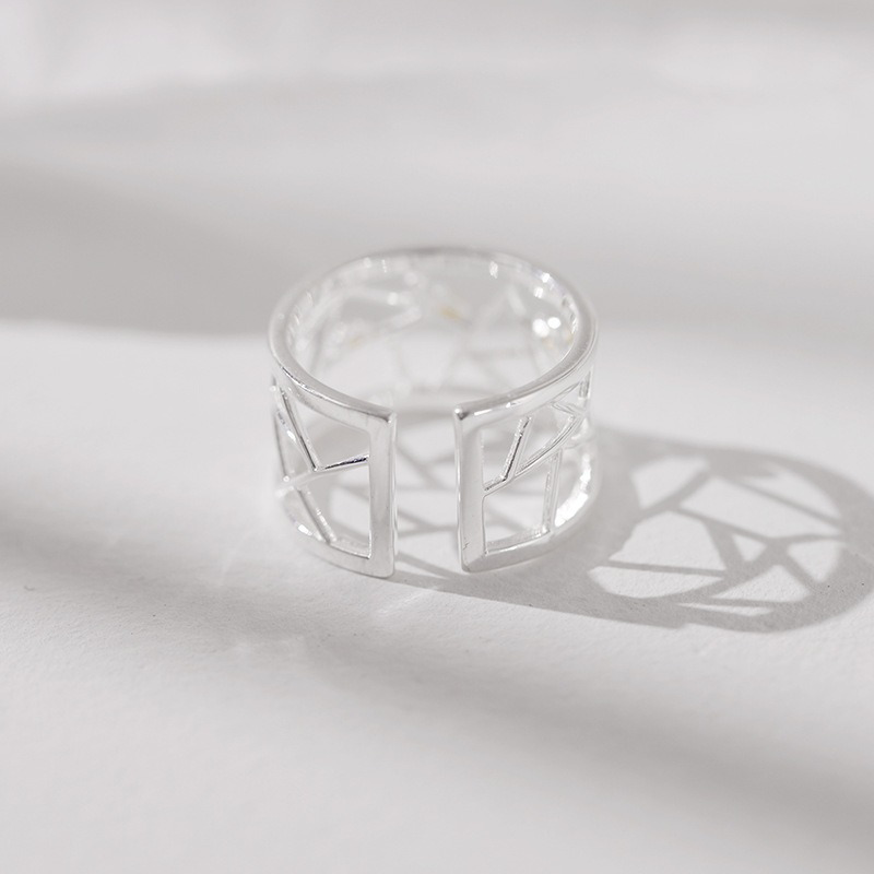 TrustDavis Real 925 Sterling Silver Elegant and Stylish Bird and Cloud Open Ring for Women Girls Fine Jewelry Gift DS4779