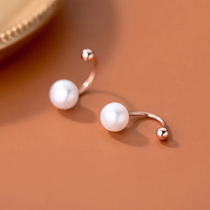 Fashion Freshwater Pearl Screw Stud Earrings DB427