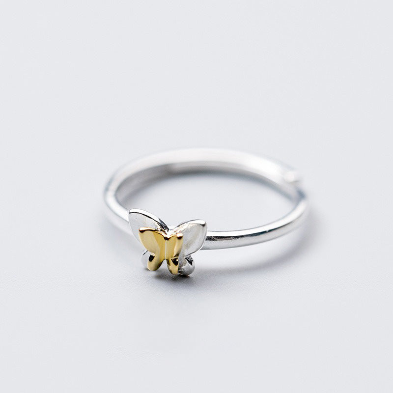 Fashionable Simple Butterfly Adjustable Ring for Women Girls Jewelry Gift DS4319