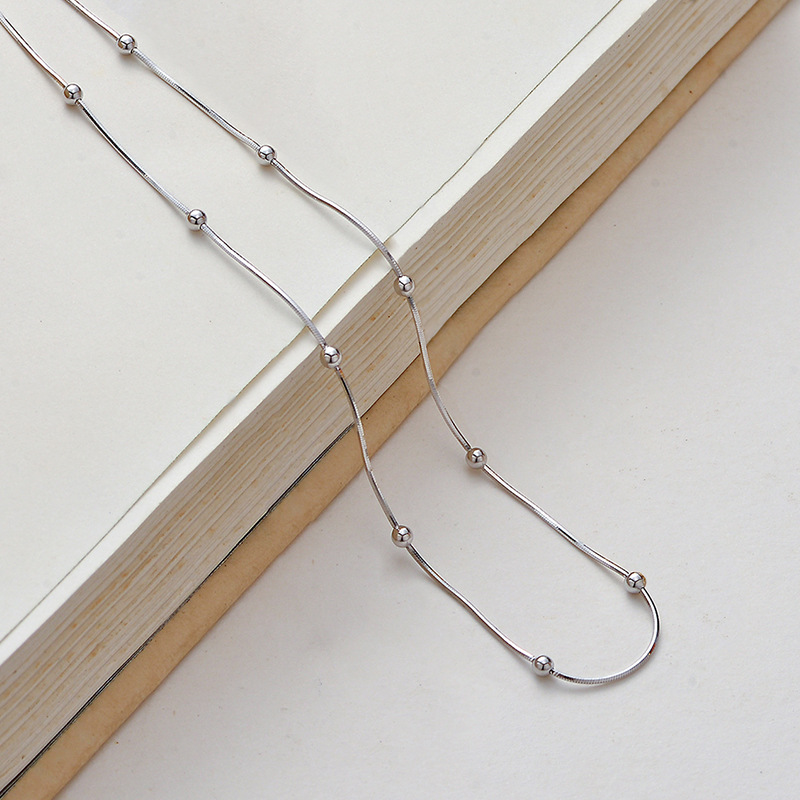 Fashion Sweet Pearl Beads Chain Necklace DS4058