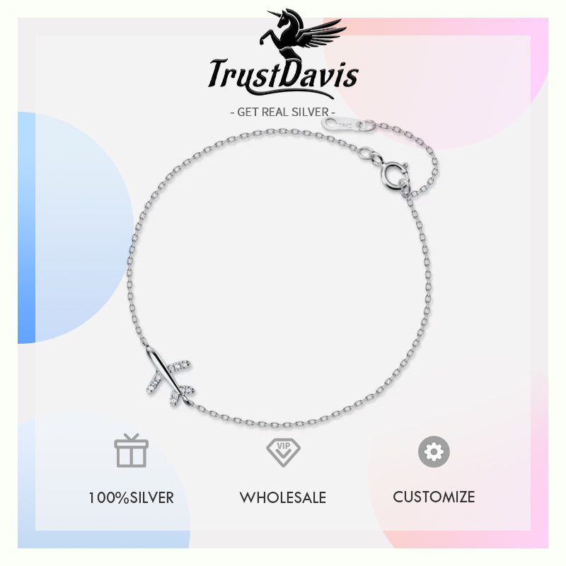 Fashion Women Jewelry Plane With CZ Bracelet DS1012