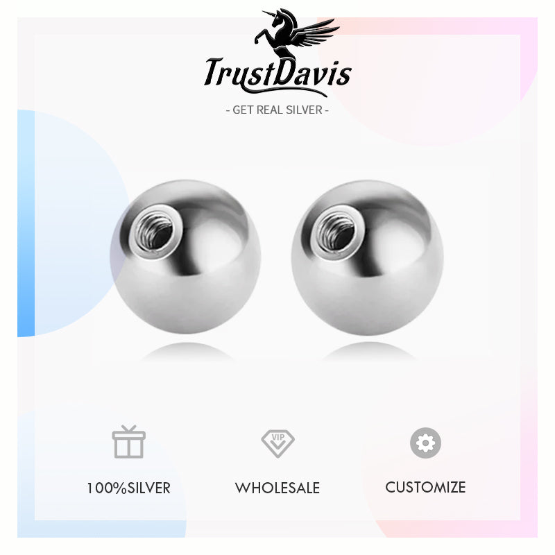 Beads Screw Balls Stud Earring Accessories Fine Jewelry DA2301