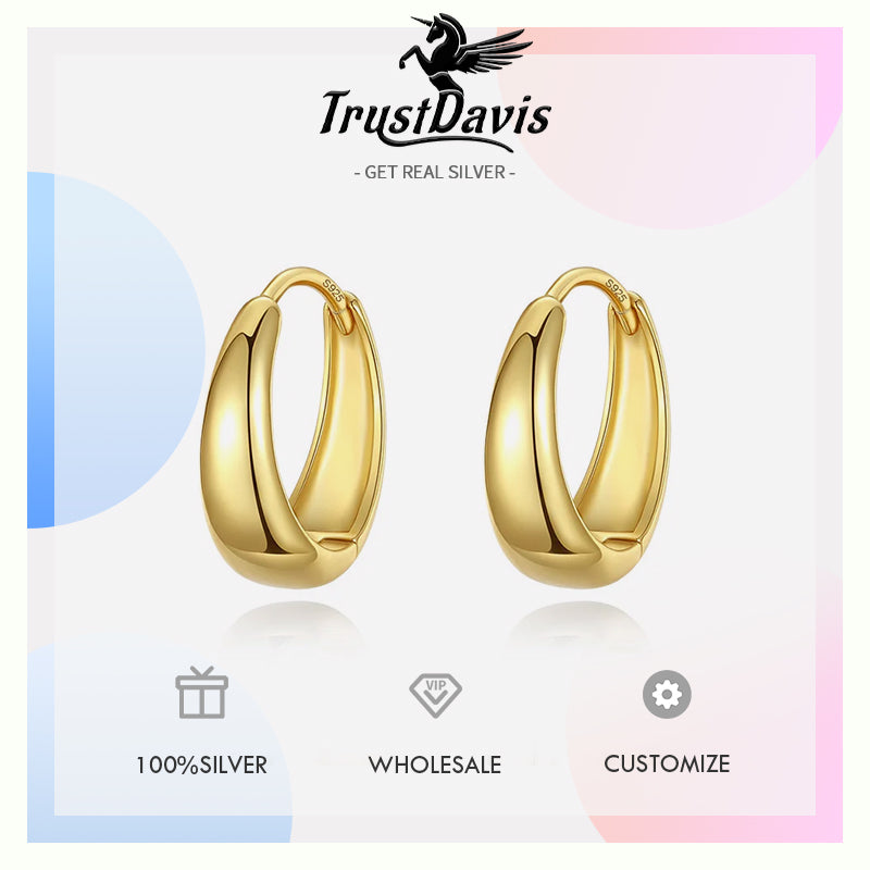 Fashion Minimalist Smooth Surface Round Hoop Earrings DA2671