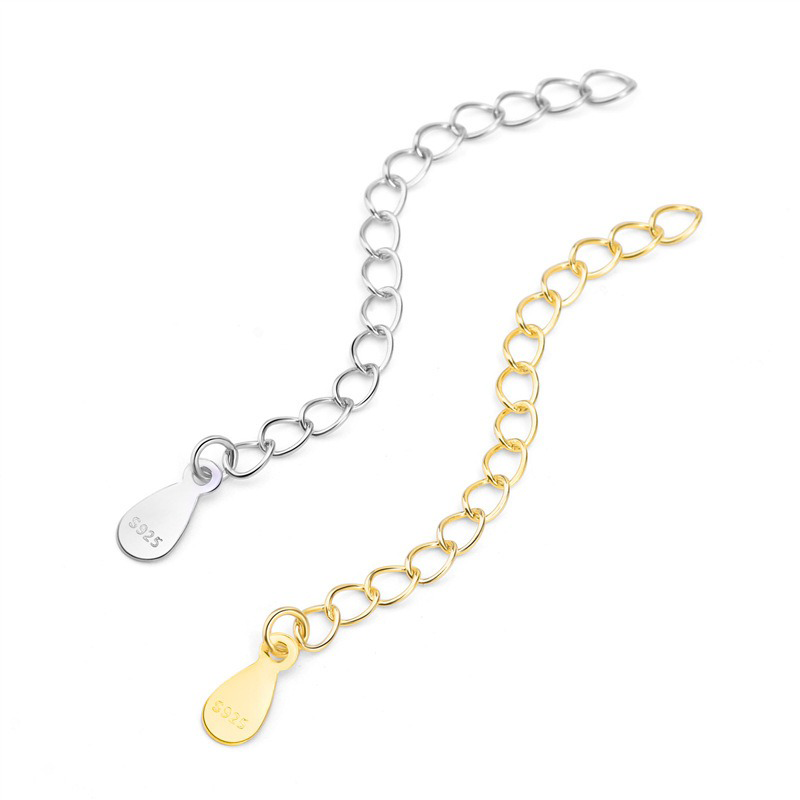 Trusta Authentic S925 Sterling Silver Simple Necklace Extender Chain 925 Silver Jewelry DS4787