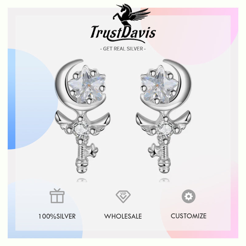 Sweet Wings Zircon Stud Earrings DS4224