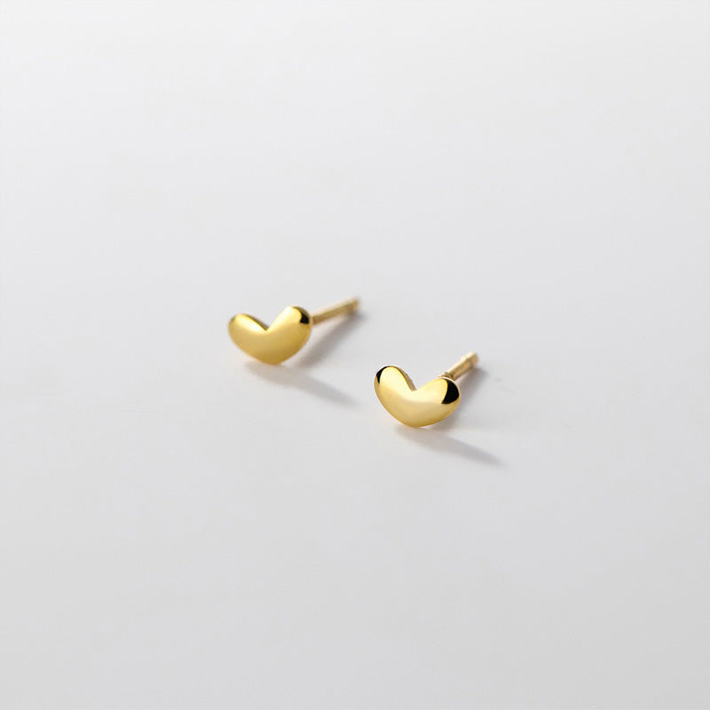 Simple Sweet Heart-shaped Love Earrings for Women Girls Jewelry Gift DS019