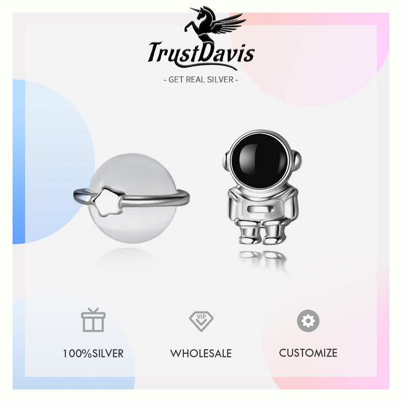 Opal Astronaut Ear Stud Star Asymmetry DS3501