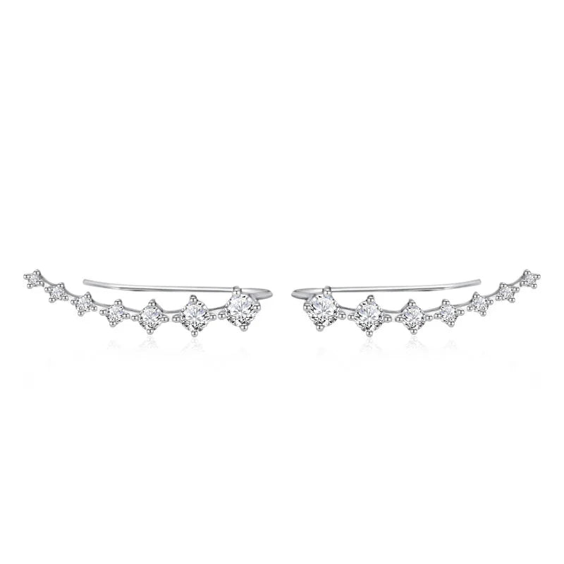 Geometric Arc Dazzling Stud Earrings DA2407