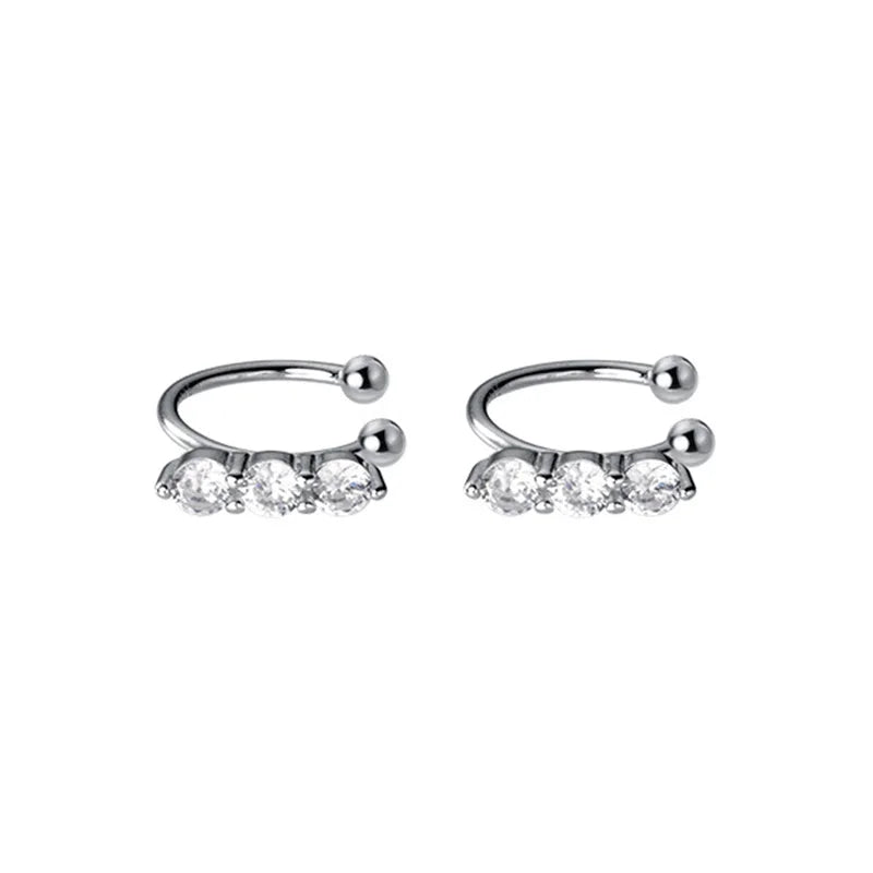Shining CZ Ear Cuff Clip Earrings DA2755