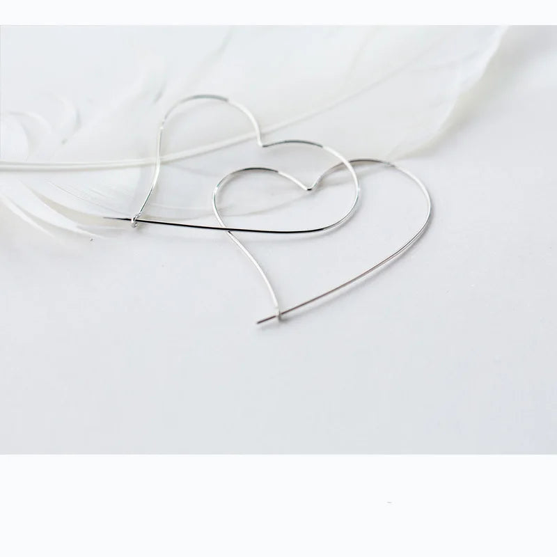 Jewelry Fashion Love Heart Hoop Earrings Gift DS135
