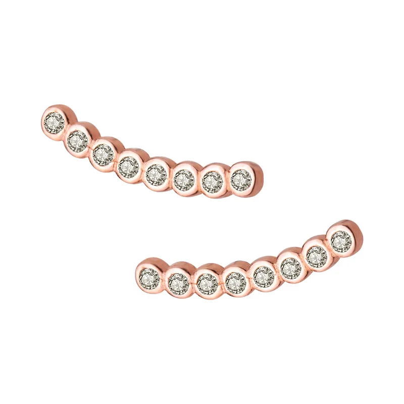 Geometric Arc Dazzling Stud Earrings DA2407