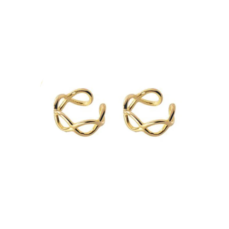 Round Twist Cross Ear Cuff Clip Earrings DA2200