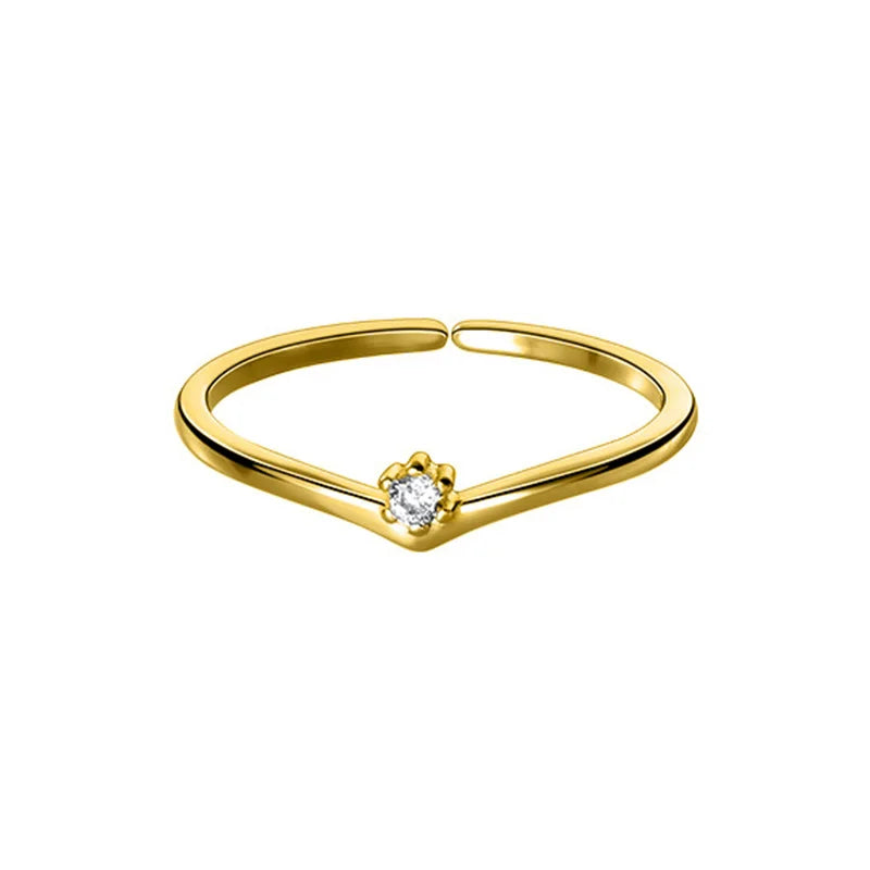 925 Sterling Silver Fashion Winter Snowflakes Opening Rings DA2167