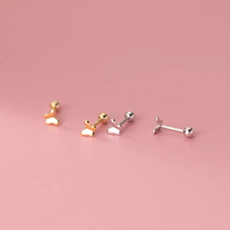 Fashion Insect Butterfly Bead Screw Stud Earrings DA2464