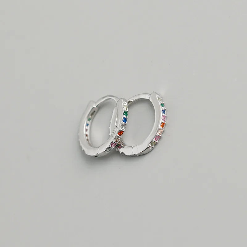 Colour Zircon Charm Hoop Earring DA2682