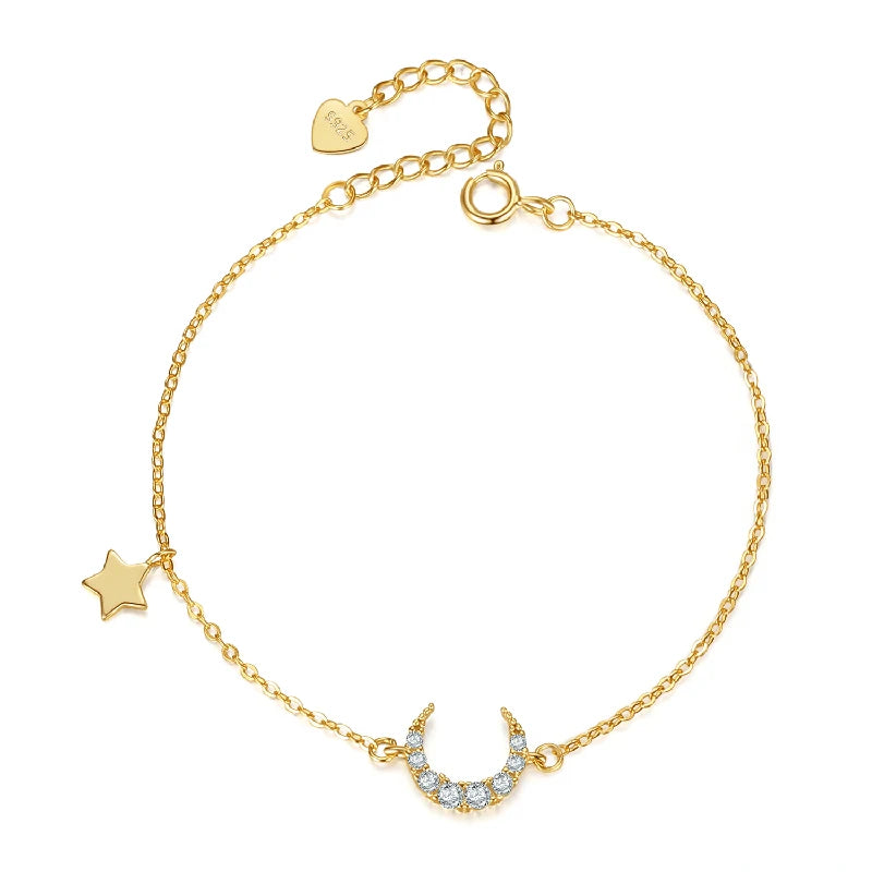 Moon Star Round Bowknot Bracelet DB1383