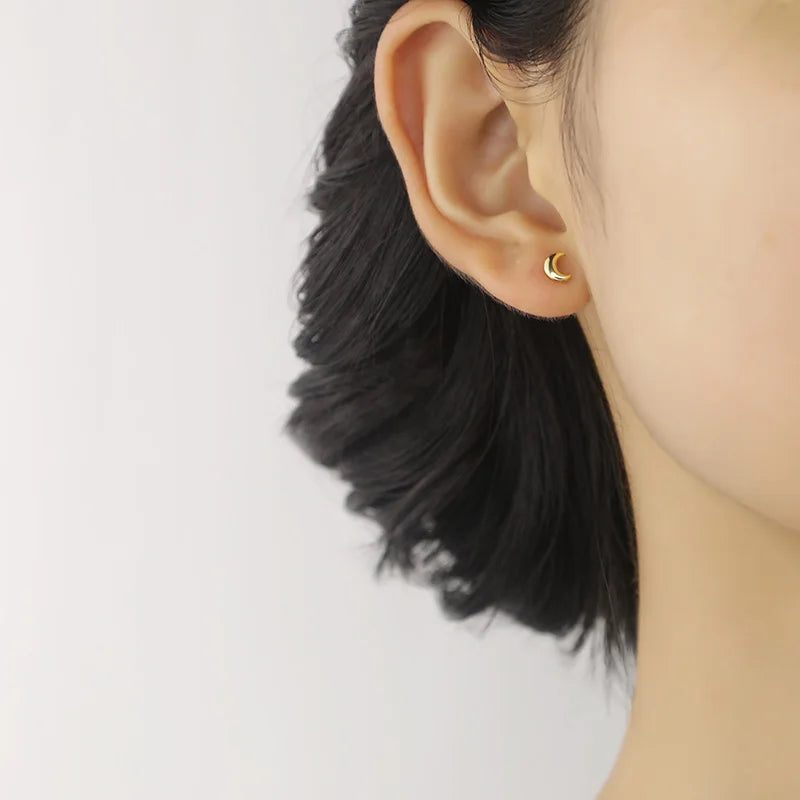 Cross Flower Crown Beads Screw Stud Earrings DA2276