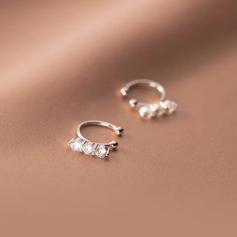 Shining CZ Ear Cuff Clip Earrings DA2755