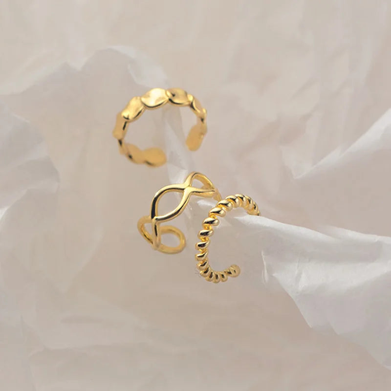 Round Twist Cross Ear Cuff Clip Earrings DA2200