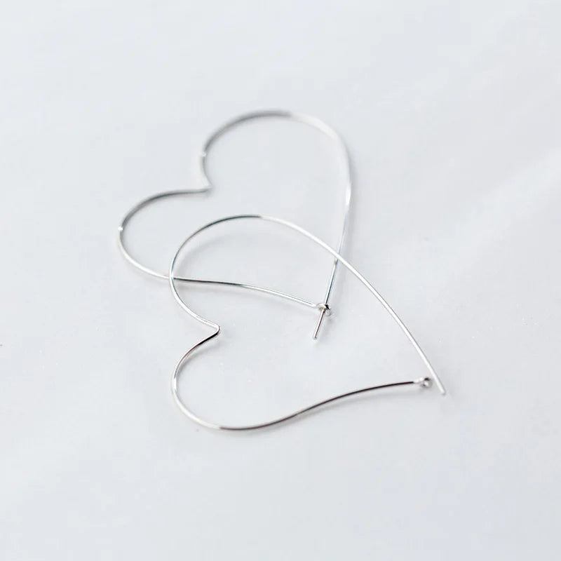 Jewelry Fashion Love Heart Hoop Earrings Gift DS135
