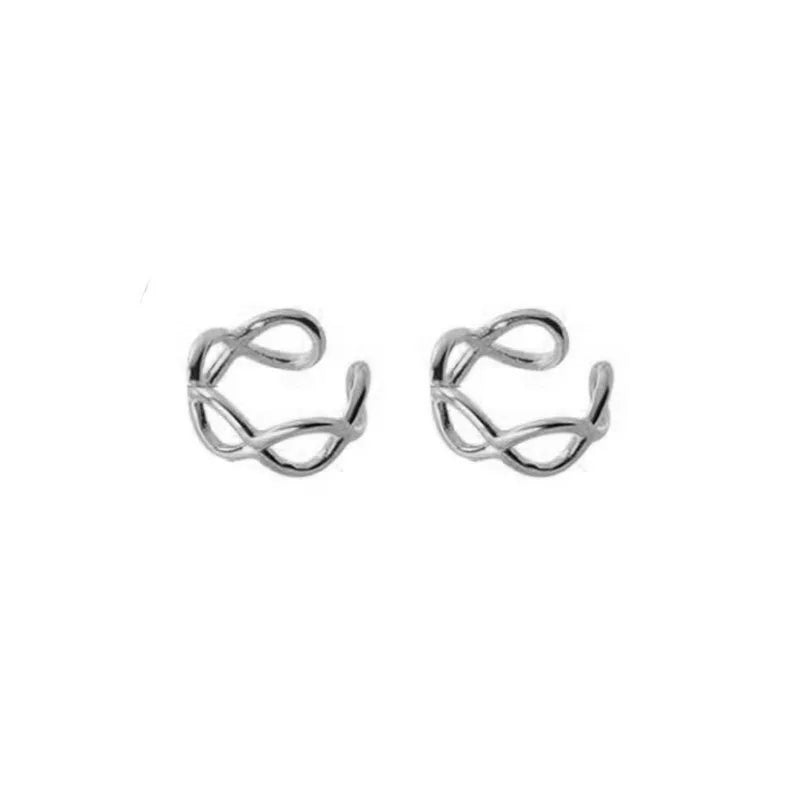 Round Twist Cross Ear Cuff Clip Earrings DA2200