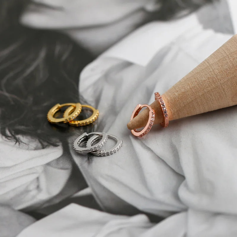 Colour Zircon Charm Hoop Earring DA2682