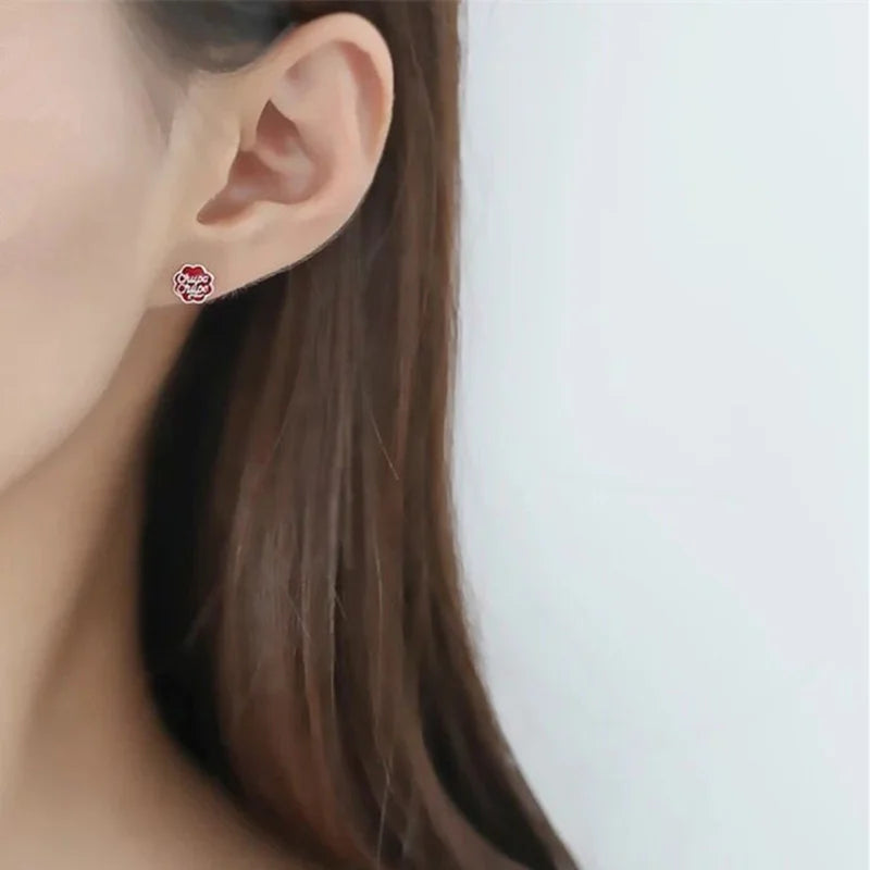 Cute Tiny Asymmetric Candy Letter Stud Earrings DS584