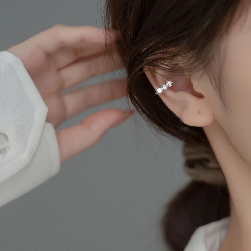 Shining CZ Ear Cuff Clip Earrings DA2755