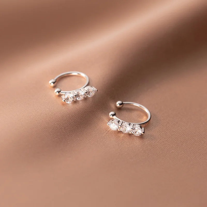 Shining CZ Ear Cuff Clip Earrings DA2755