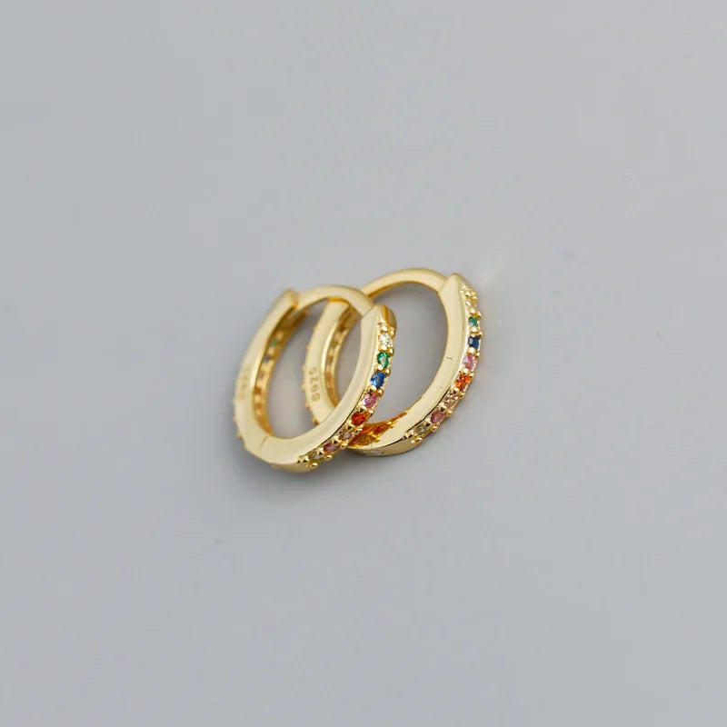 Colour Zircon Charm Hoop Earring DA2682